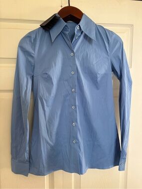 NWT Prada Women’s Triangle Logo Dress Shirt
